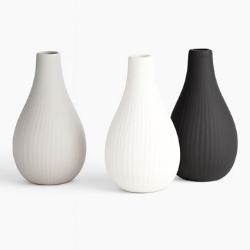 Matte Keramikvasen Set – 3-teilig
