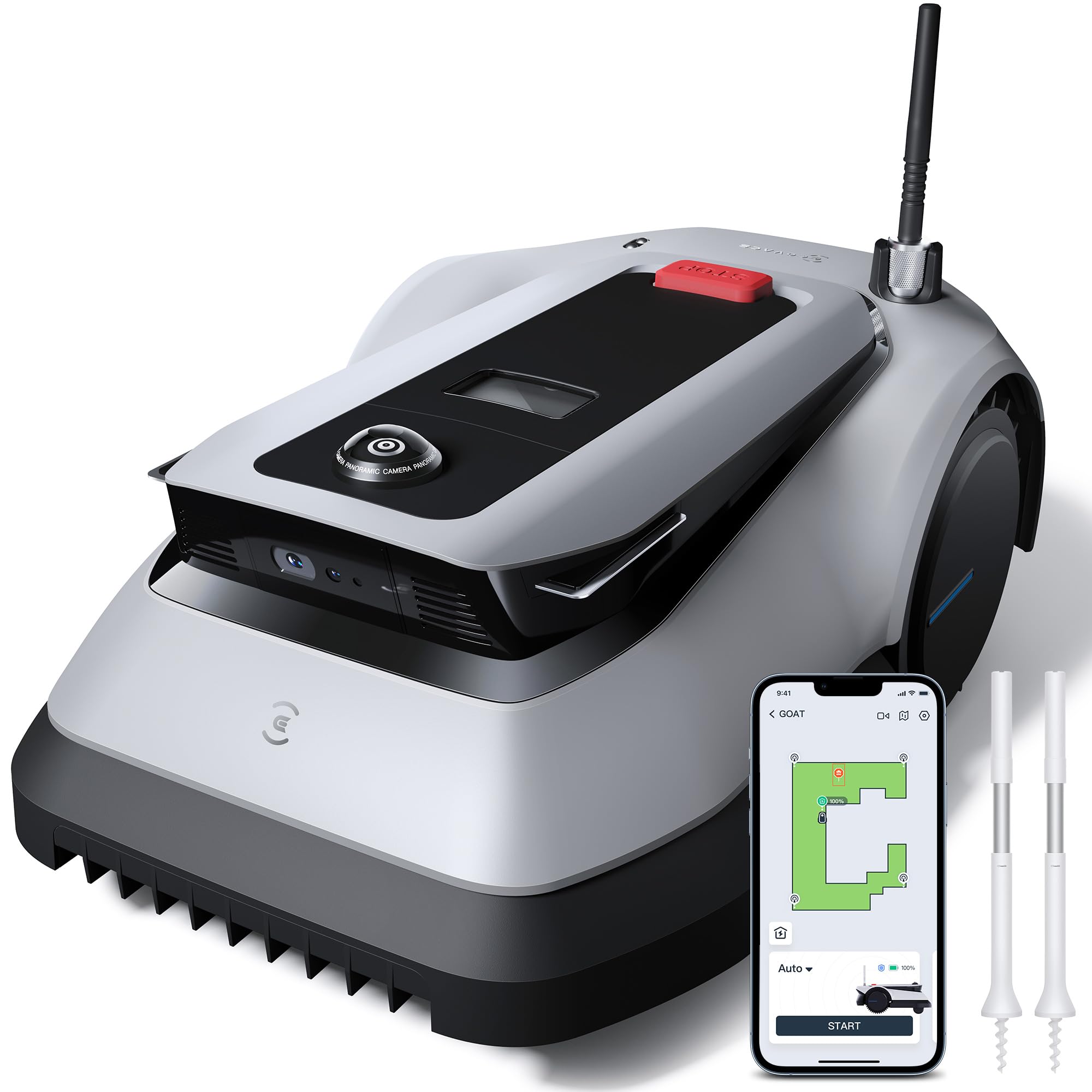 ECOVACS GOAT G1-2000 Mähroboter mit Robuster Garage & Auto-Verbindung-Modul